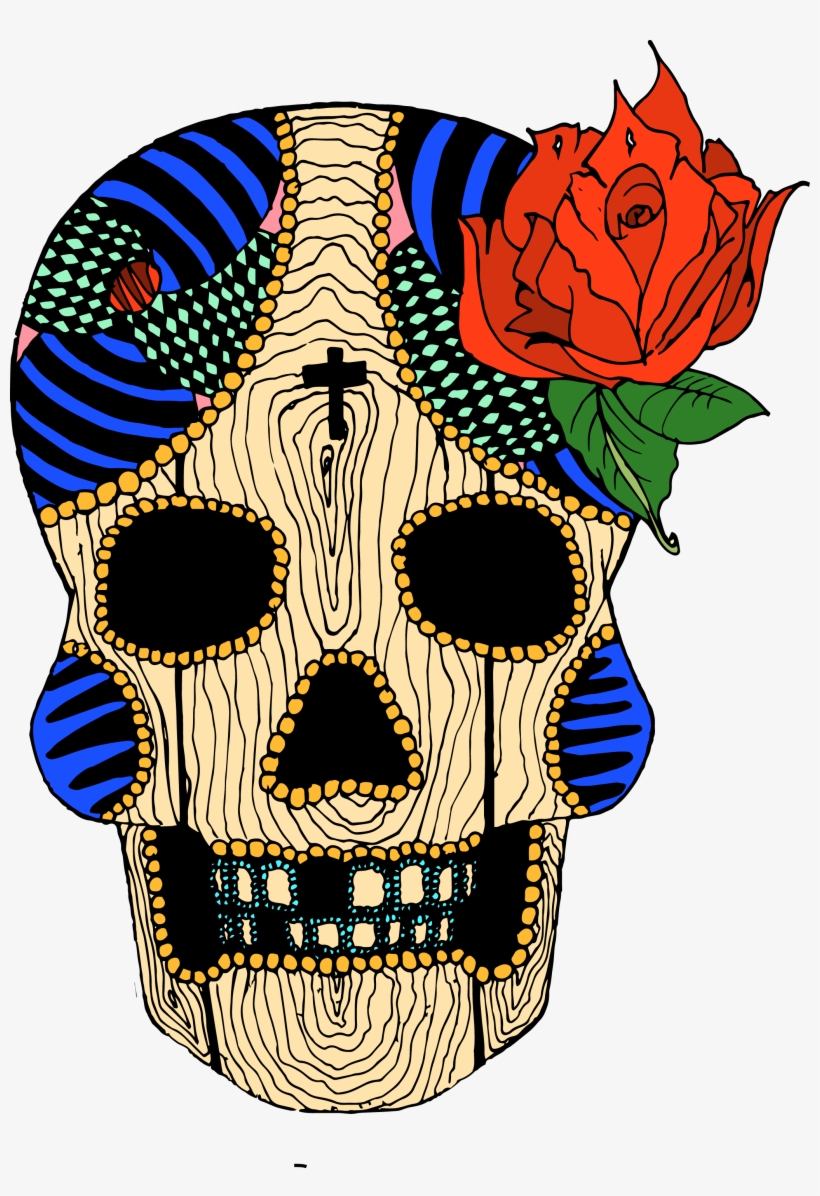 Day Of The Fead Skull - Skull, transparent png #6282600