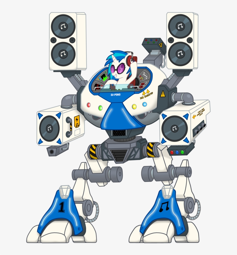 Best Vinyl Scratch Pictures Vinyl Scratch Fri Feb 6 - Vinyl Scratch Bass Cannon Robot, transparent png #6284146