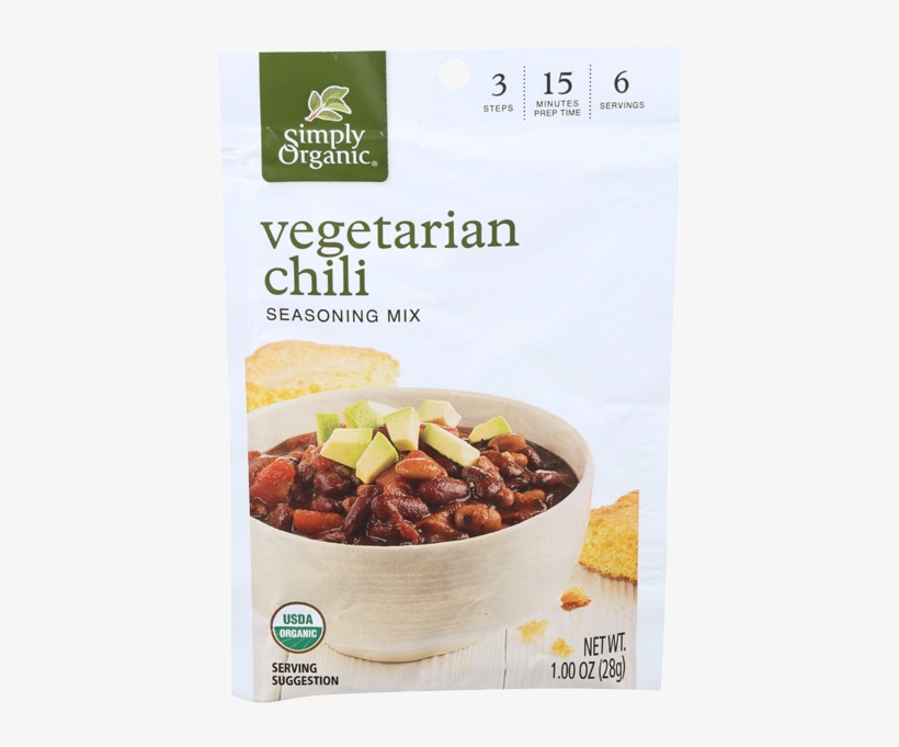 Simply Organic Organic Vegetarian Chili Seasoning 1 - Simply Organic Alfredo Seasoning Mix - Pack Of 12 -, transparent png #6284208