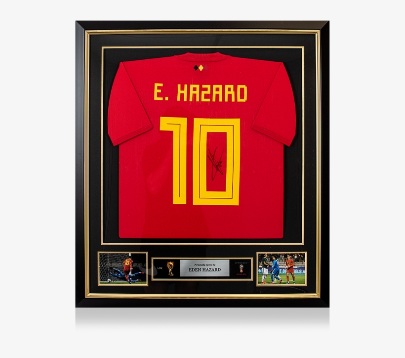 Eden Hazard Official Fifa World Cup Back Signed And - Fifa World Cup Belgium Jersey 2018, transparent png #6284967