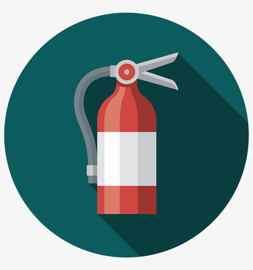 Fire Extinguisher Icon - Flat Design, transparent png #6285241