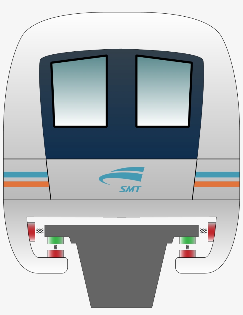 Illustration Magnetic Levitaiton Train, transparent png #6285547