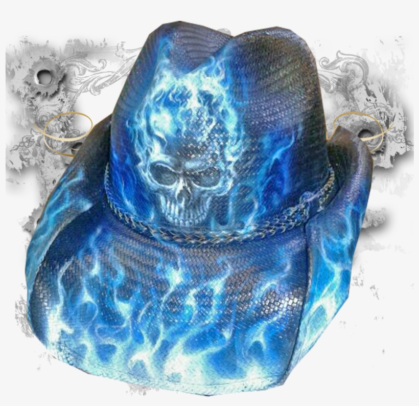 Blue Flaming Skull - Skull, transparent png #6286514