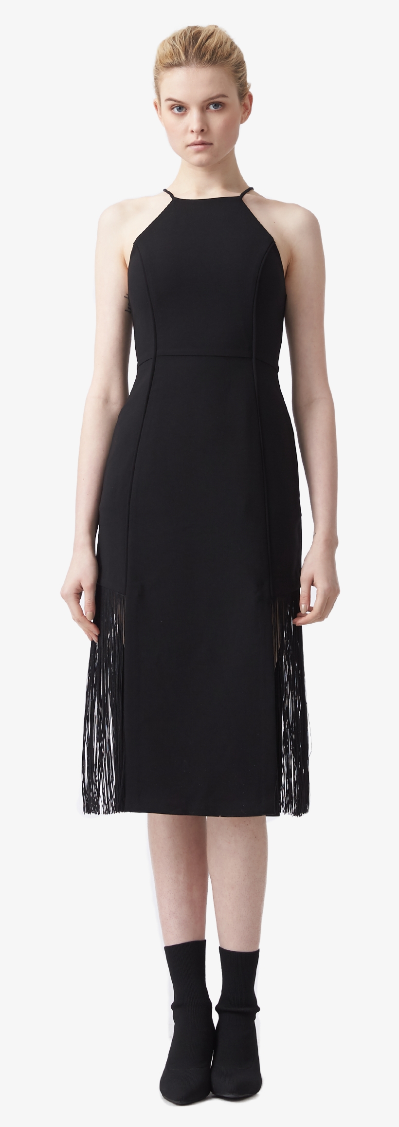 Arman Embroidered Toga Full Dress $279 - Little Black Dress, transparent png #6287290