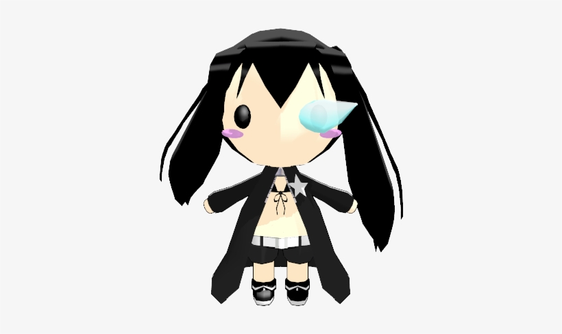 Black Rock Shooter Chibi - Cartoon, transparent png #6288081