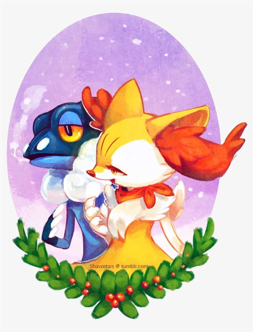 Shavostars @ Tumblr - Pokemon Frogadier And Braixen, transparent png #6288547