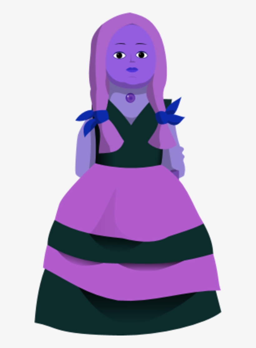 Girl Doll Wearing Dress - Doll, transparent png #6289095