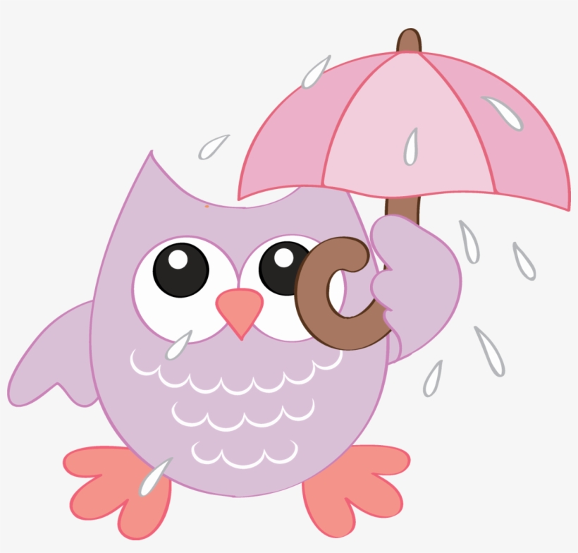 Rainbow Clipart Owl - 猫头鹰 卡通 打 伞, transparent png #6289162