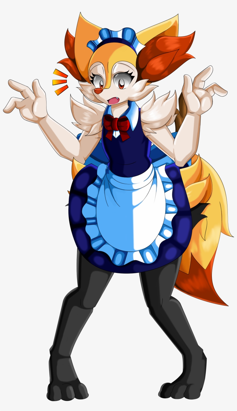 Maid Braixen - Cartoon, transparent png #6289214
