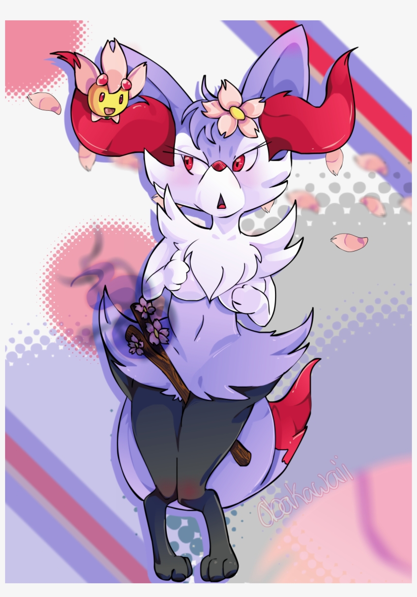 Sakura Braixen - Shiny Braixen Fan Art, transparent png #6289278