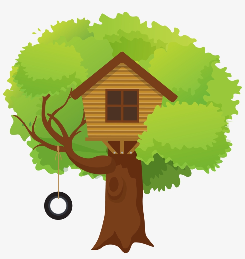 Tree House Illustration - Treehouse Cartoon Png, transparent png #6289777