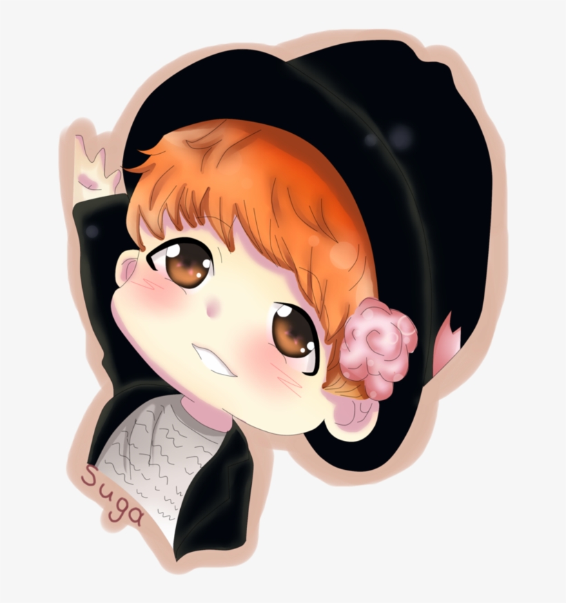 Bts Chibi Fan Art - Bts Chibi Suga Mini Anime, transparent png #6289982