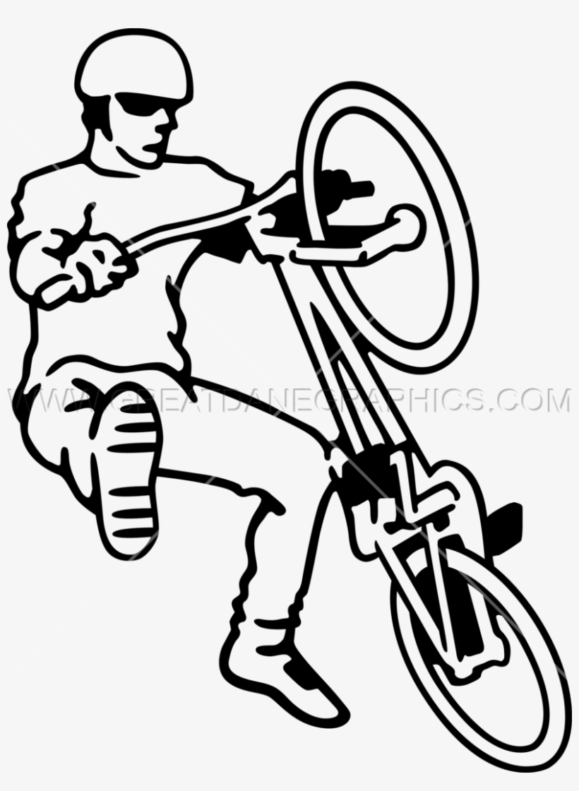 Jpg Royalty Free Library Bmx Drawing Trick, transparent png #6291063