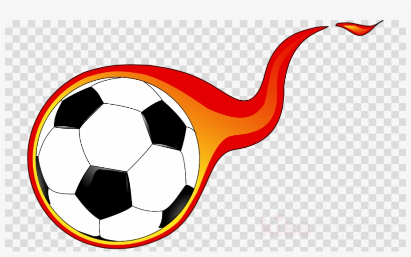 Soccer Ball On Fire Clipart Football Clip Art - Vinyl Vector, transparent png #6292956