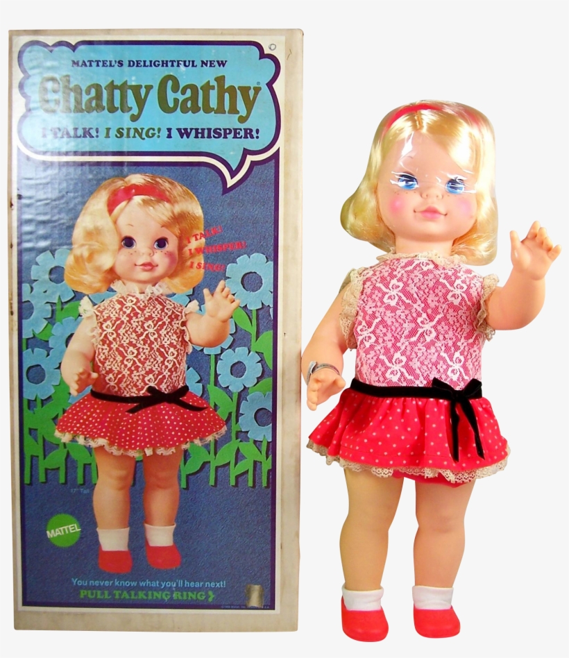 Vintage Chatty Cathy 1969 Mattel In Original Box Blond - Chatty Cathy, transparent png #6293943