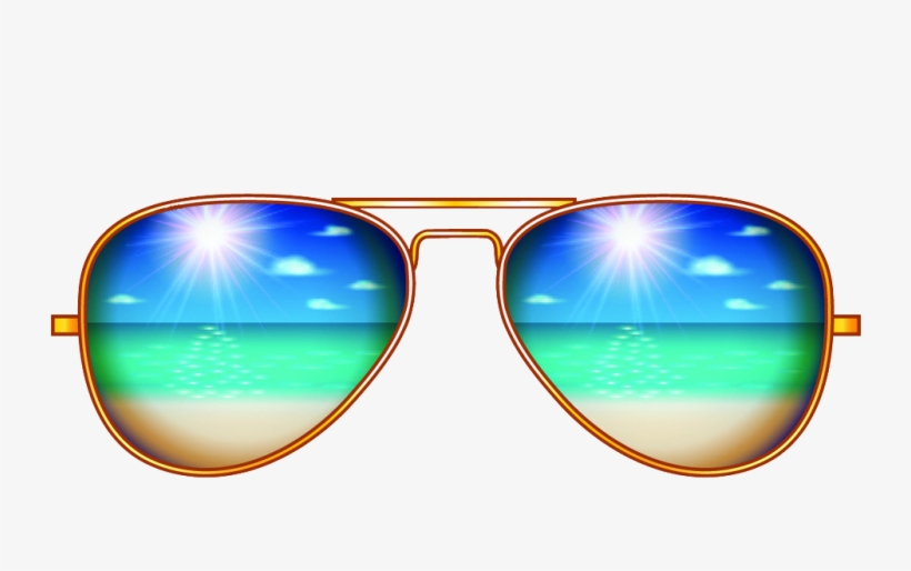 Creative Sunglasses Aviator Illustration Sunscreen - Sun Glass Png On Picsart, transparent png #6294277