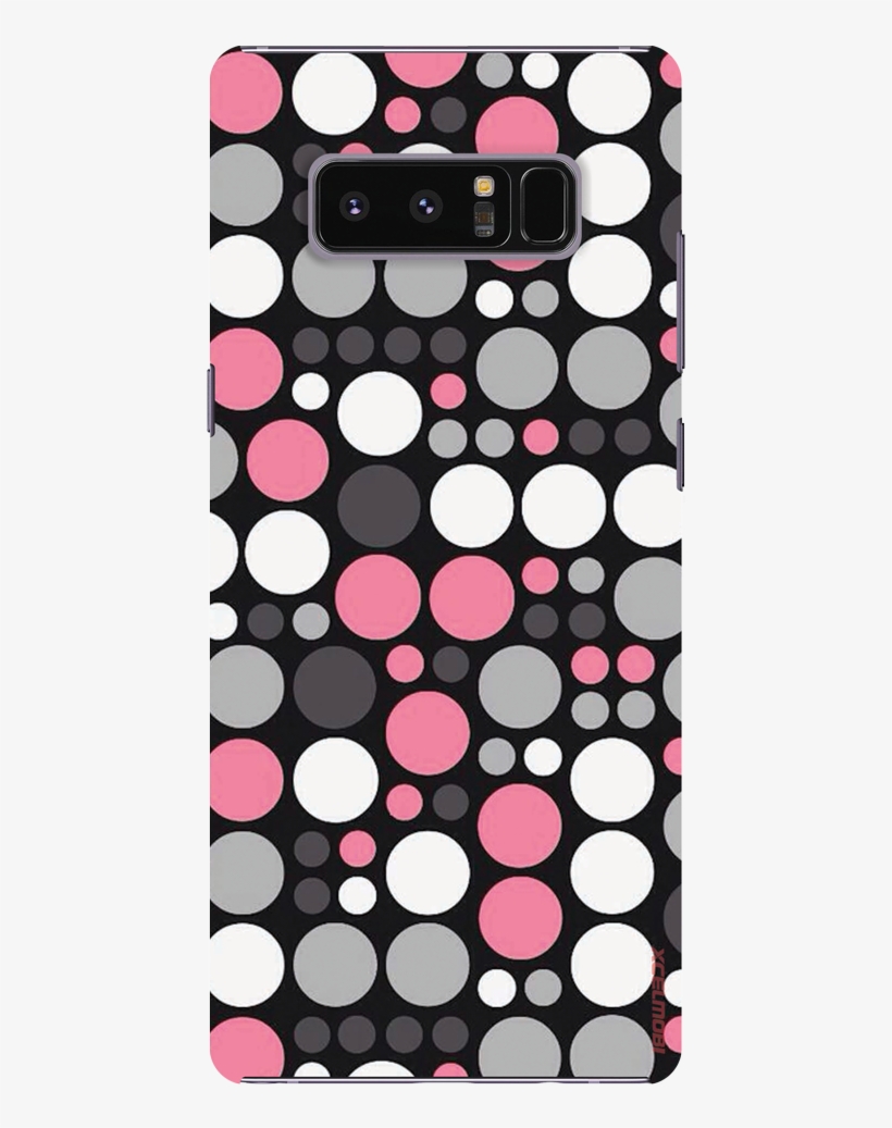 Cabochon 20mm Jewel Earrings * Pink-grey-white Polka, transparent png #6297047