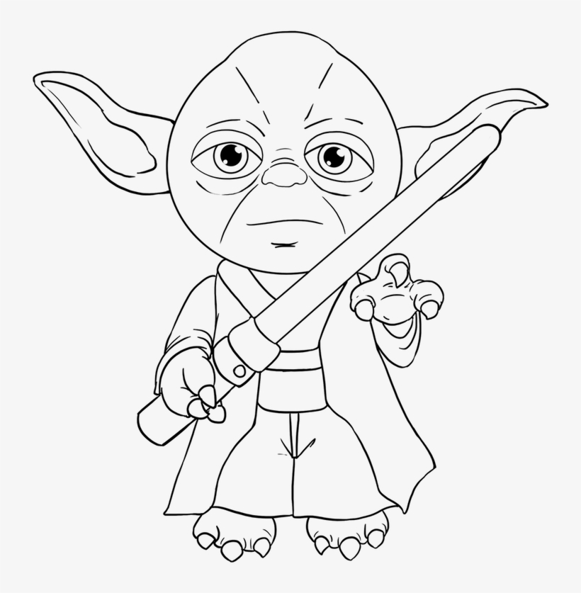 how to draw yoda face easy