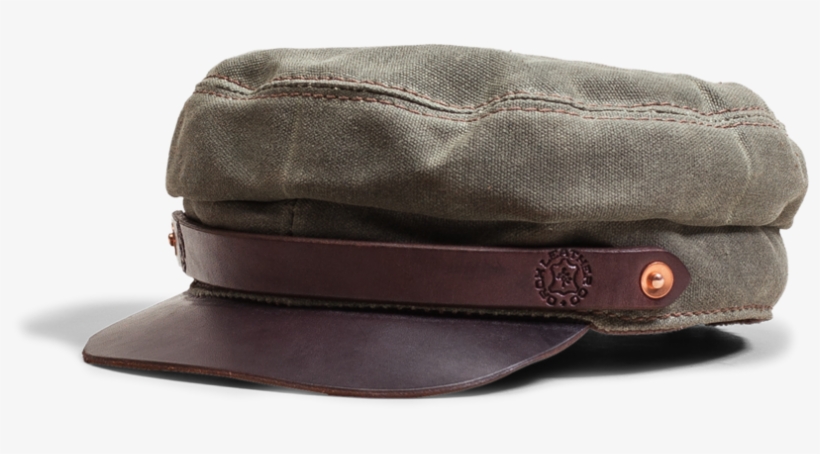 Orox Green Canvas And Brown Leather Hat - Hat, transparent png #6297365