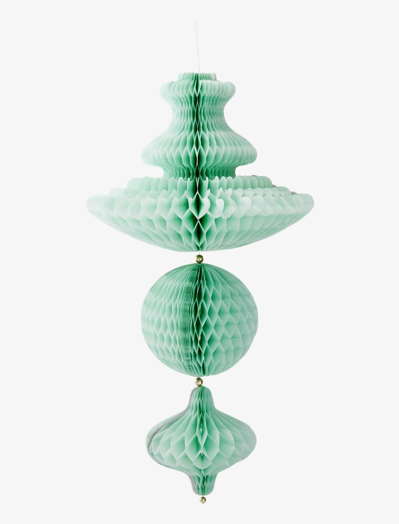 Green Honeycomb Hanging Paper Decoration Rice Dk - Large Pastel Green Honeycomb Hanging Decoration By, transparent png #6299482