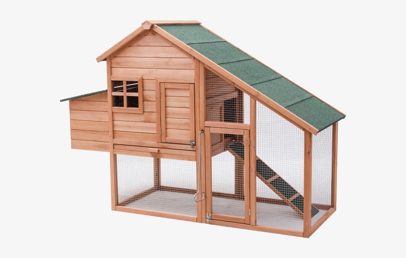 67" Outdoor Rabbit Hutch Chicken Coops Cage With Ladder - Casa De Conejo De Madera, transparent png #6299484