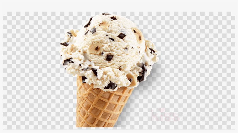 Chocolate Chip Ice Cream Cone Clipart Ice Cream Cones - Clip Art, transparent png #6299527