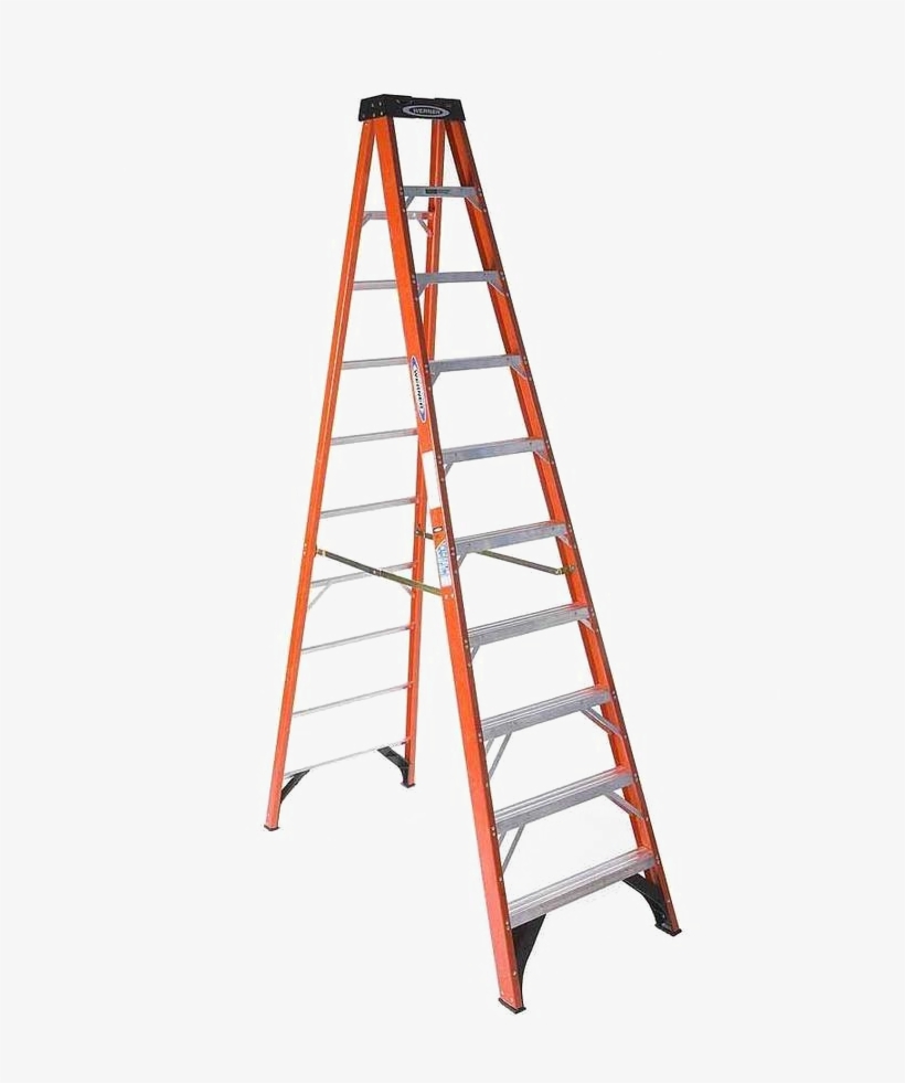 Step Ladder Download Png Image - Werner Nxt1a10 10 Ft Type Ia Fiberglass Single Sided, transparent png #6299569
