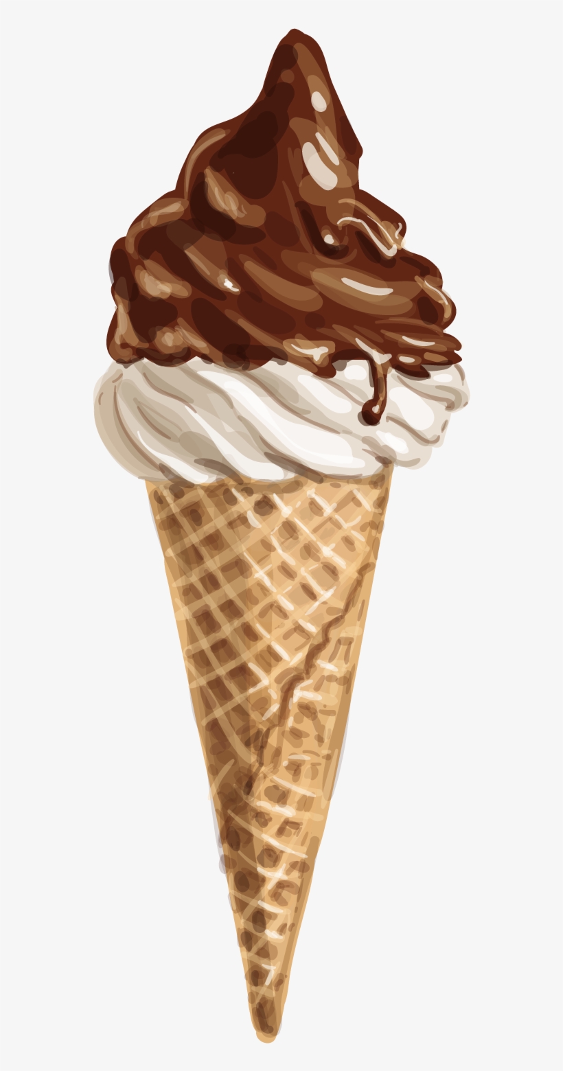 Svg Freeuse Cream Cone Chocolate Sundae Definition, transparent png #6299574