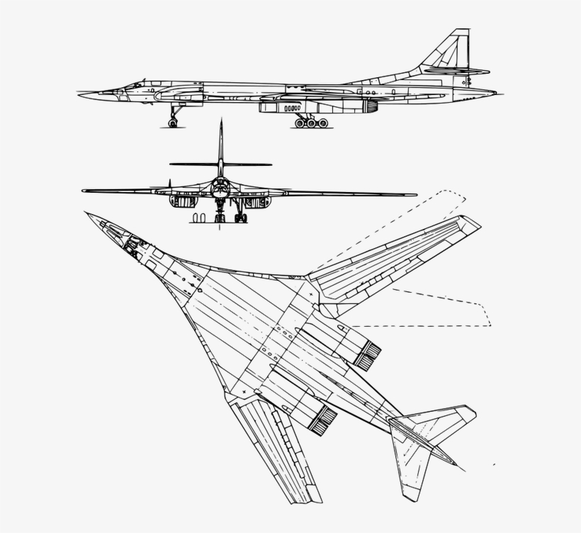 Figure 160 Strategic Bomber - Lancer Bomber Schematic Silhouette Transparent, transparent png #630164