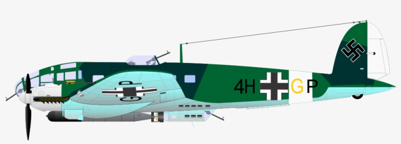 Jet Fighter Clipart Fighter Aircraft - Heinkel He 111 Png, transparent png #630470