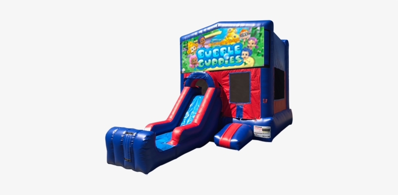 Bubble Guppies Mini Red & Blue Bounce House Combo W/ - Descendants Bounce House, transparent png #630694