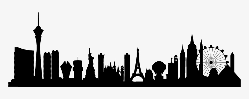 Skyline Transparent Las Vegas Jpg Free Stock - Las Vegas Silhouette, transparent png #630827