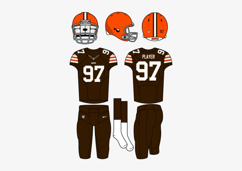 Cleveland Browns - Front Facing Football Helmet, transparent png #631044