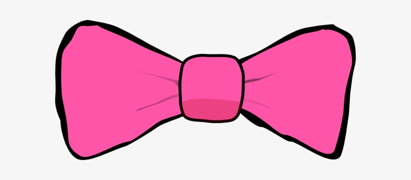 With Black Trim Clip Art At Clker - Pink Bow Tie Clipart, transparent png #631539