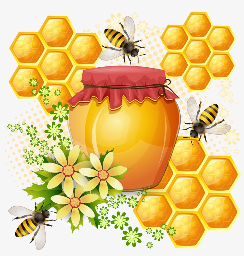 Western Honey Bee Bees And Transprent Png - Flores Abejas Y Miel, transparent png #631728