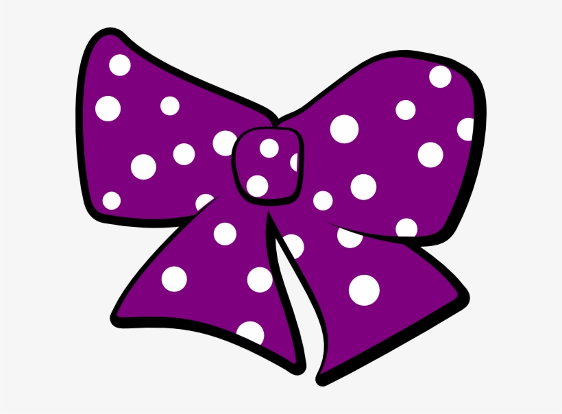 Purple Polka Dot Bow Clipart, transparent png #631749