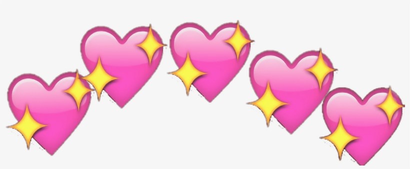 Png Edit Emoji Hearts Glitter - Heart Emoji Meme Png, transparent png #632125