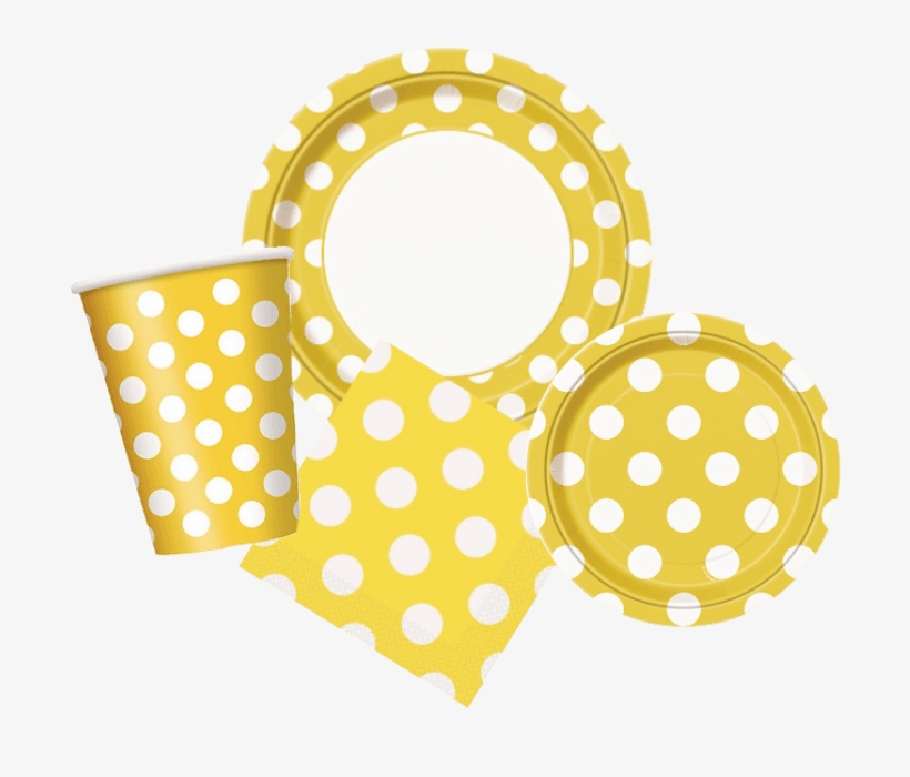 Sunflower Yello Lime Green Dots - 8 Assiettes Pois Jaune, transparent png #632172
