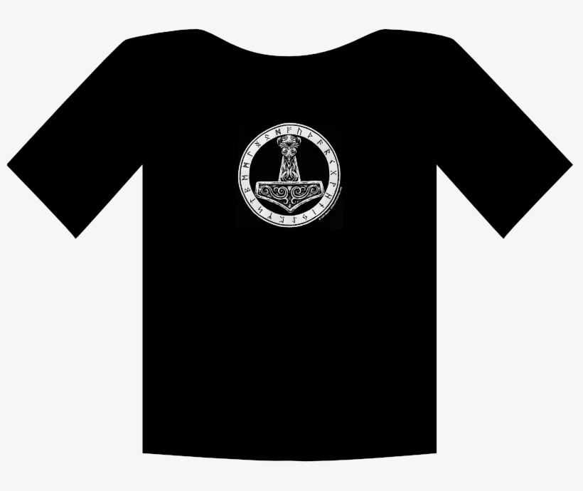 Thor's Hammer T - Black T Shirt Pdf, transparent png #632248