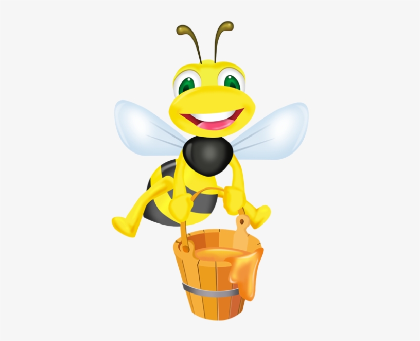 Cartoon Bees Clipart - Bee Honey Cartoon Png - Free Transparent PNG  Download - PNGkey