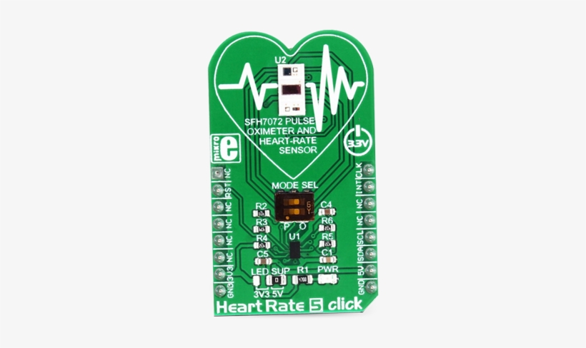 Mikroelektronika Mikroe-3012 Heart Rate 5 Click - Mikroelektronika Mikroe-2510, Heart-rate 4 Click Heart, transparent png #632547