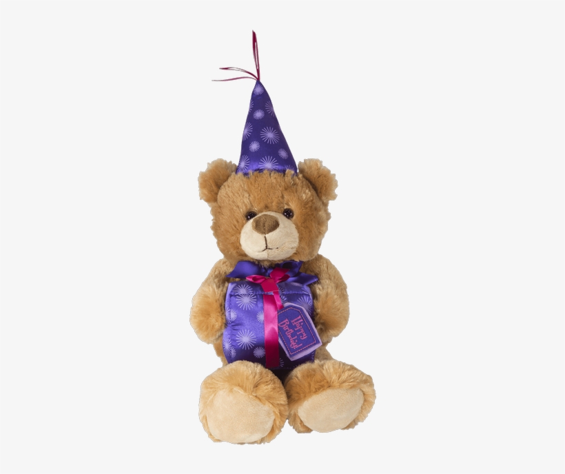 13" Happy Birthday Bear, Purple • - Vase, transparent png #632750