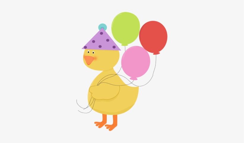 Svg Download Duck Clip Art Images Party - Animal Holding Balloon Clipart, transparent png #632815