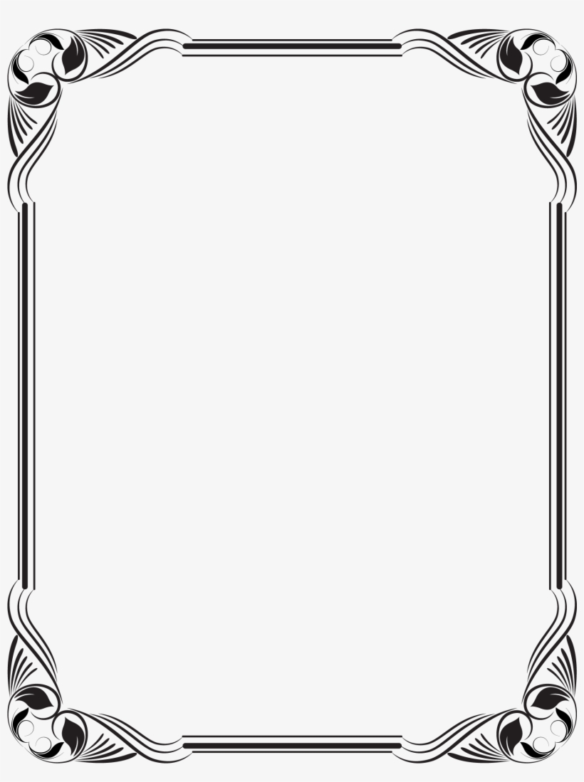 Stencil Borders For Paper, Borders And Frames, Frame - Black And White Frame Borders Design, transparent png #633070