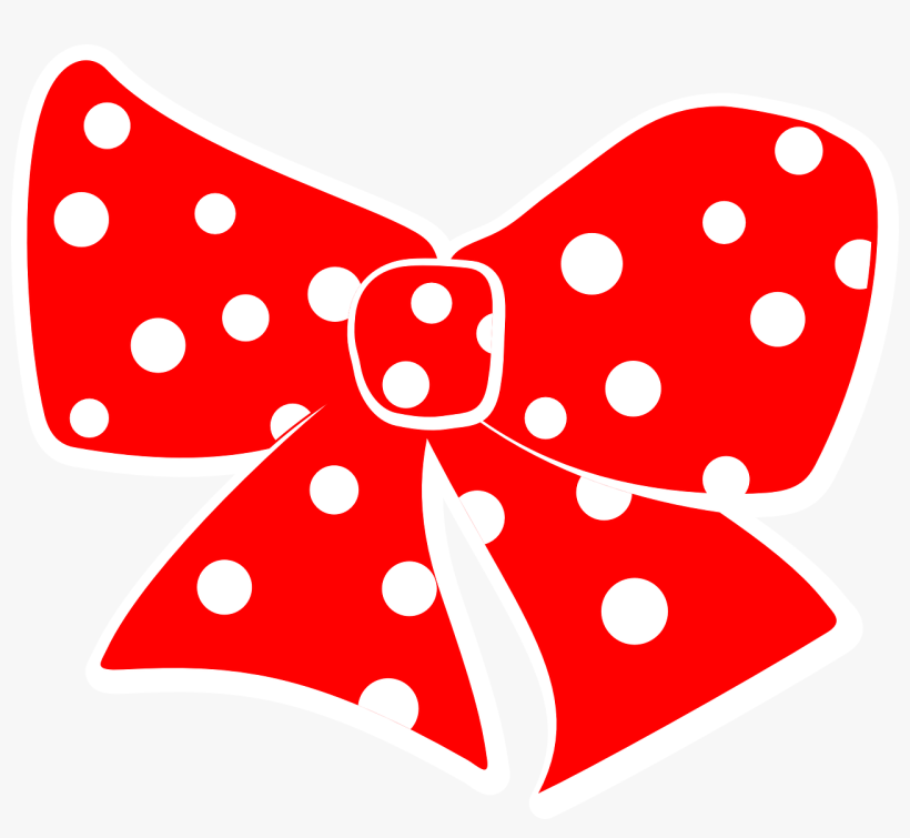 Bow, Red, Dots, Polka, White, Decorative - Red And White Bow, transparent png #633079
