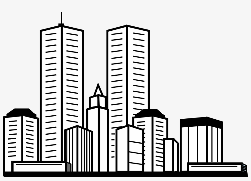 Tall Building Silhouette At Getdrawings Png Transparent - Skyscraper Clipart, transparent png #633306
