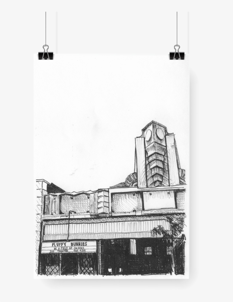 Theater, Hollywood - Sketch, transparent png #633498