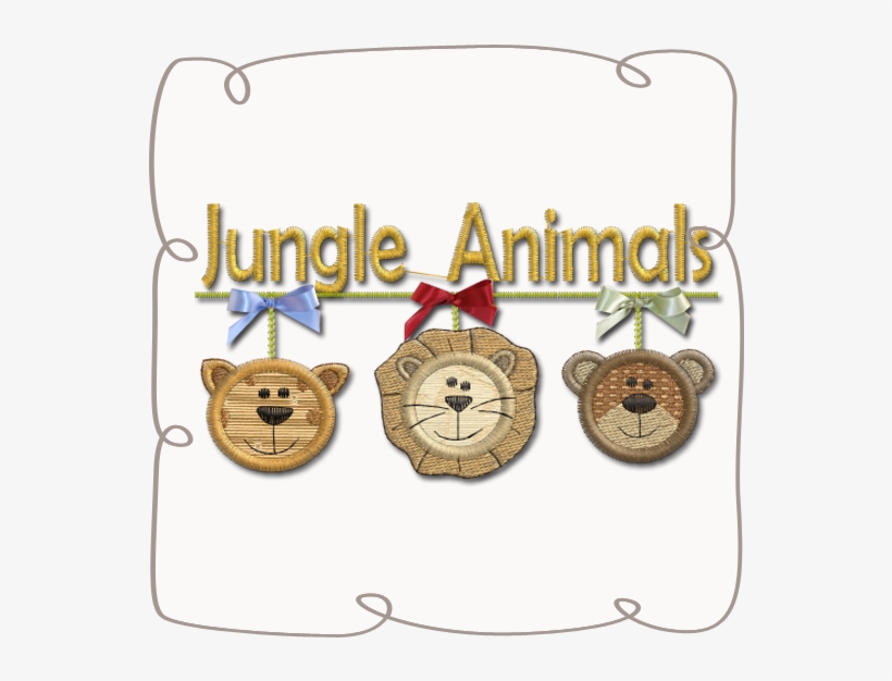 Jungle Animals Applique - Cartoon, transparent png #633523