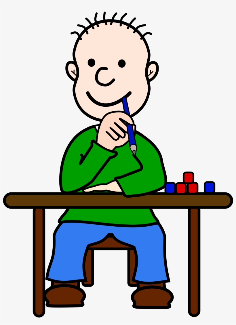 Thinking Man Clipart 6 Person Beach Movieplus Me - Cartoon Man Thinking Png, transparent png #633663