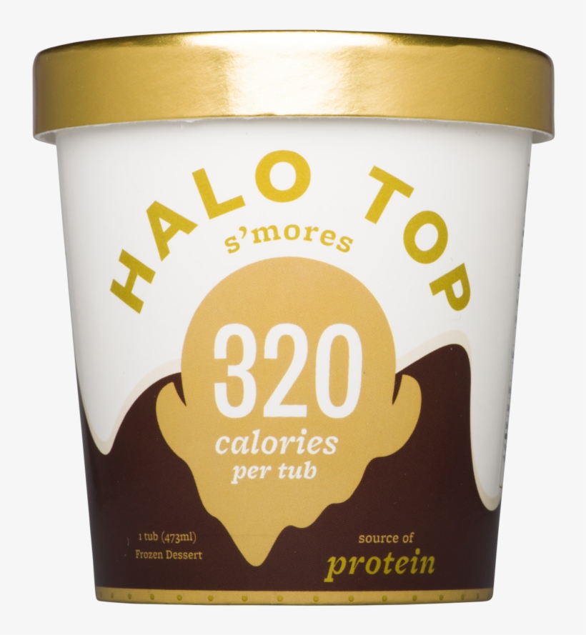 Halo Top S'mores 473ml - Halo Top Ice Cream, Light, Mochi Green Tea - 1 Pint, transparent png #634485
